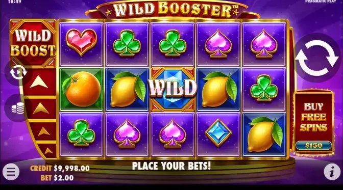 Multiplier wilds in Wild Booster slot